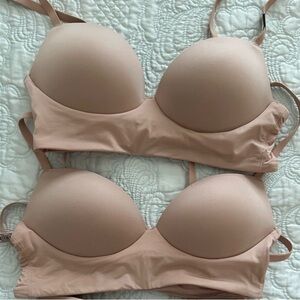 New Victoria's Secret Nude lounge Bralette Set of 2